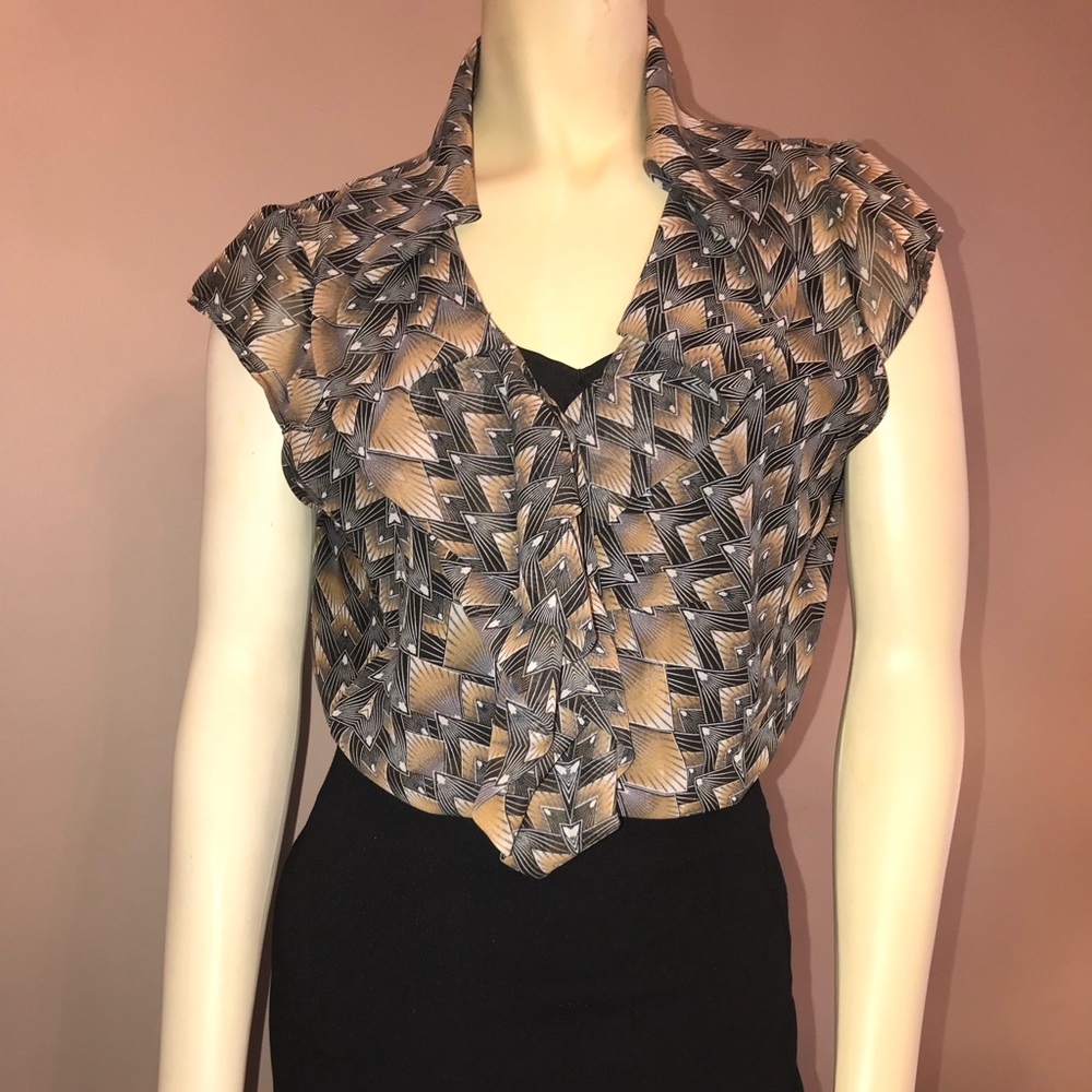 Adorable ruffle neck blouse & matching camisole!